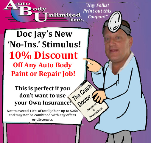 $250 off of your insurance deductible from www.thecrashdoctor.com